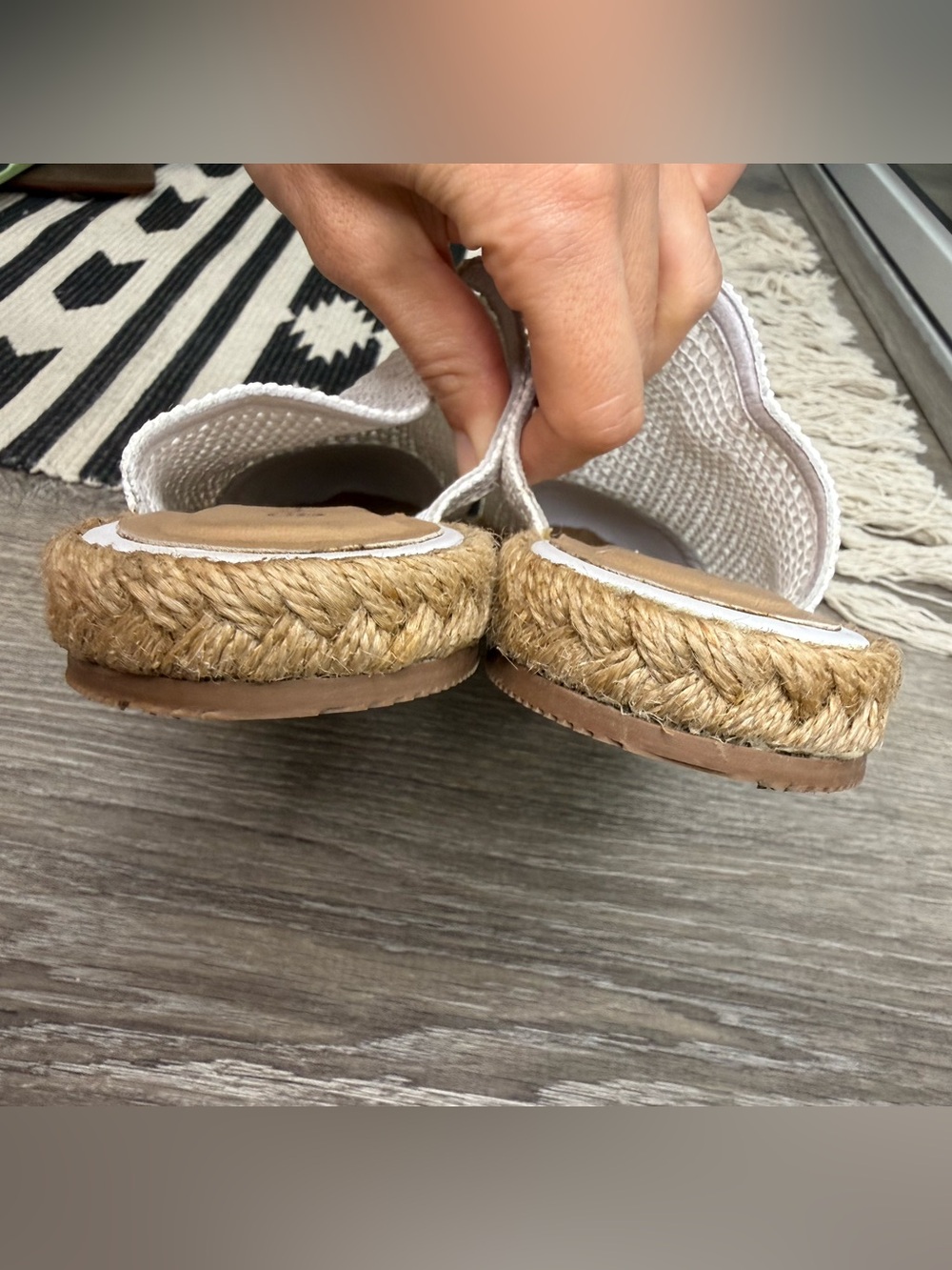 Kaanas Palau Fishnet Espadrille Mules Size 8 - Picture 4 of 6